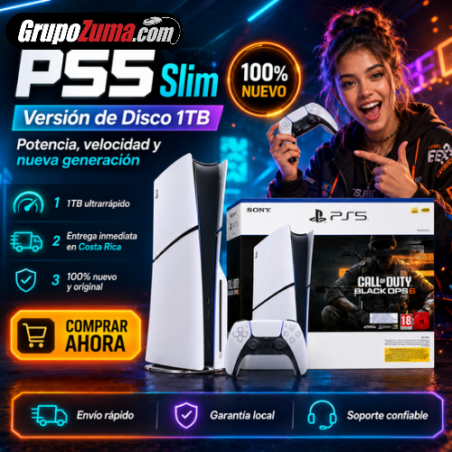 A8 PS5 SLIM DISCO & DIGITAL DE 1TB, CON EL JUEGO BLACK OPS 6