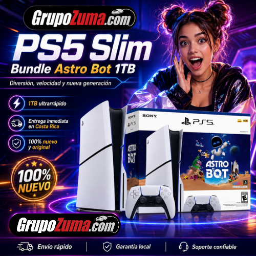 A9 PS5 SLIM DISCO & DIGITAL DE 1TB, CON EL JUEGO ASTROBOT