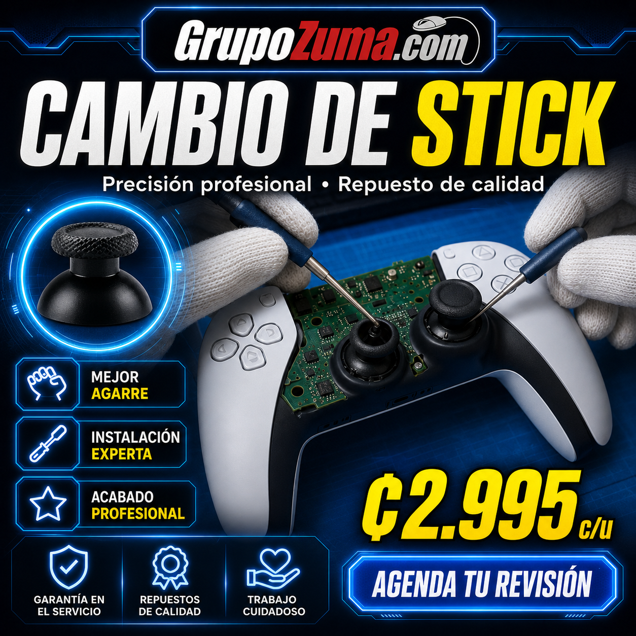 C4• CAMBIO DE STICK PARA CONTROLES PS4 & PS5