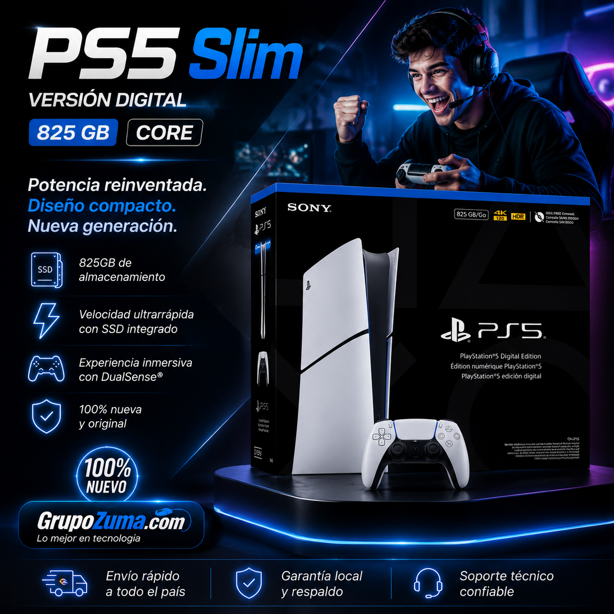 A2 •PS5 Slim Digital de 825 GB