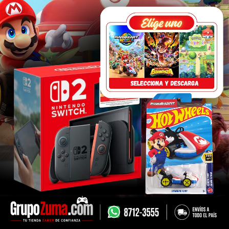 A0 Nintendo Switch 2 Elige tu Juego + Hotwells coleccionable Mario Kart