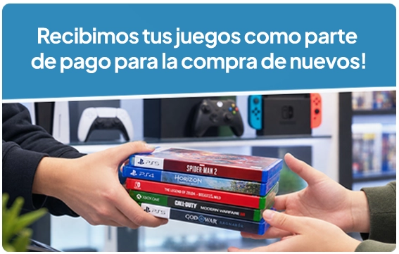 Recibimos tus juegos como parte de pago para comprar nuevos