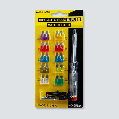 Fusibles para Auto con Tester 10pcs.