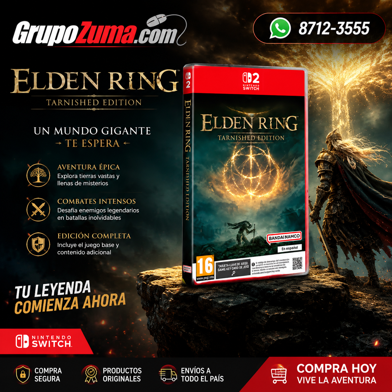 Elden Ring Tarnished Edition - Nintendo Switch 2 - Nuevo